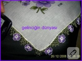 Menekşe gibi iğne oyası