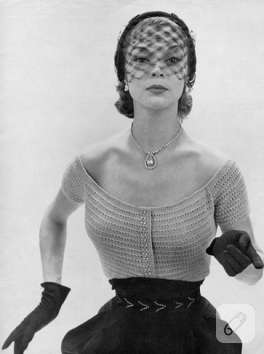 Vintage örgü bolero