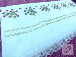 Boncuk işlemeli havlu kenarı modeli, kendi eserim