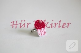 Keçe Cupcake Yüzük