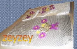 Kurdele Nakışı Klozet Takımı