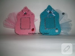 Keçe Biberonlu Çerçeve Magnet-Bebek Şekeri