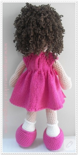 Amigurumi Oyuncak Kıvırcık Saçlı Bebek