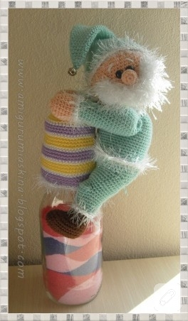 Amigurumi Şişe Aksesuarı (Noel Baba)