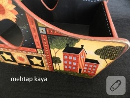 Ahşap Boyama Sepet