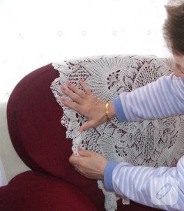 Anne elinden dantel kare masa örtüsü…