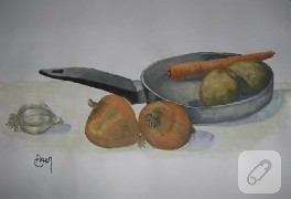 Suluboya çalışmalarımı göstereyim mi?