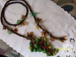 BEADED-BEAD BONCUK KAPLAMA TEKNİĞİ VE PEYOTE İLE ÜZÜM SALKIMI KOLYEM