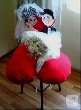 Keçeden Gelin Damat Figürü