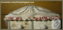Shabby chic tarzı ahşap çekmece kutusu