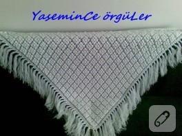 Beyaz gelin şalı