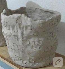 Adını koyamadığım seramik bişey yaptım :)