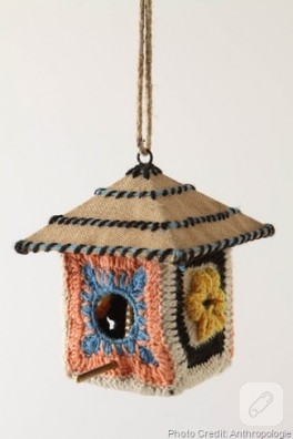 örgü kuş evi {dekorasyon}