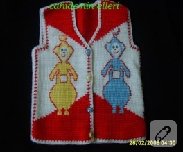 Desenli bebek yeleği