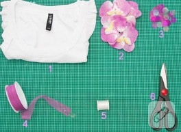 Çiçekli T-shirt Yenileme