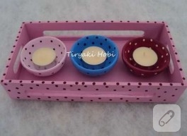 Tealight mumluk ve saksı (geridönüşüm)