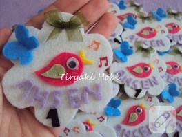 Keçe magnet – kuş