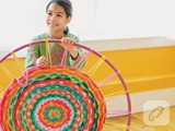 Hulohoop kullanarak halı yapımı