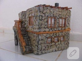 maket ev yapayım.taş ev olsun.ama aslında taş olmasın :)