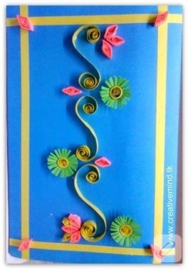 Kağıt Quilling kartı
