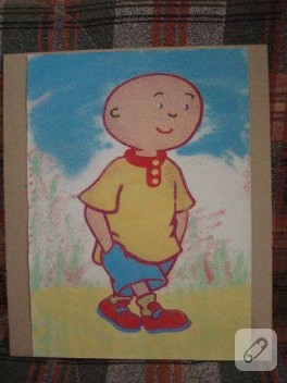 Oğlumun odası-2 Caillou çerçeveledim…
