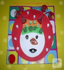 Quilling yeni yıl kartı