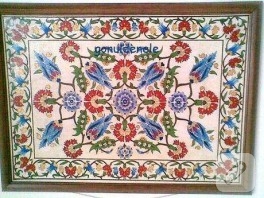 çini desenli tablo