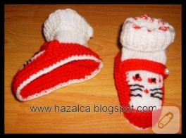 hello kitty patik yapılışı