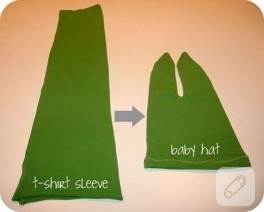tshirtten çocuk şapkası