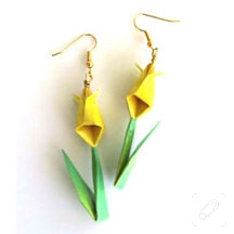 origamiyle küpe yapalım