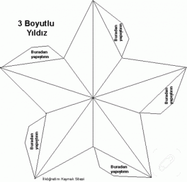 YAPIMI ÇOK KOLAY- 3 BOYUTLU YILDIZ – YILBAŞI SÜSÜ