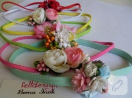 Bebek saç bandı – Çiçek Bahçesi feltdesign’dan