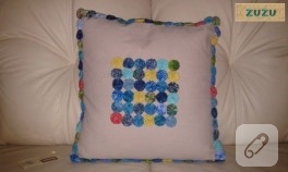 Yoyo patchwork yastık kılıfı