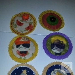Keçe kumaş karışık broşlarımız