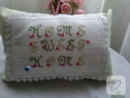 Home sweet home kaneviçe yastığım