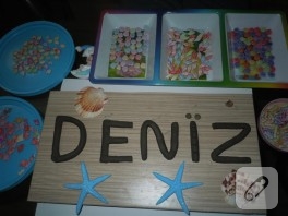 Deniz bebek için kapı süsü