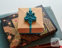 Quilling süslemeli kutu
