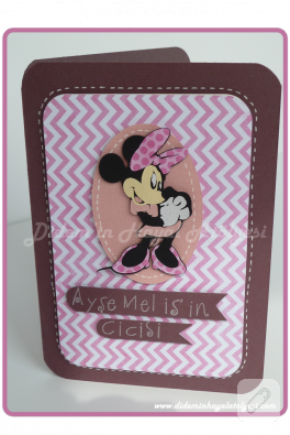 Minnie Mouse’lu Anneler Günü tebrik kartı