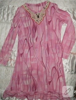 Pembe likralı tunik