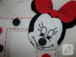 Mini Mouse’lu keçe çerçeve yaptık