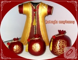 Seramik nar ve kaftan seti