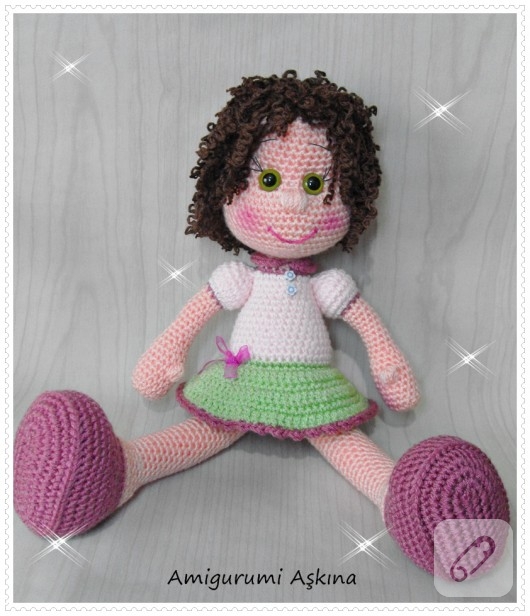 Amigurumi k?v?rc?k sacl? bebek 10marifet.org