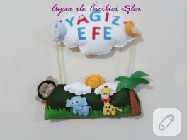 Keçe bebek odası süsü