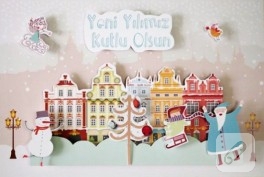 Yılbaşı kabartmalı posteri