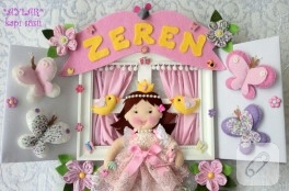 Zeren prenses ve kelebekleri, keçe