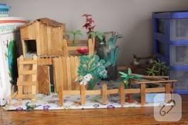 Dondurma çubuklarından maket ev – 2013 yılbaşı yarışması