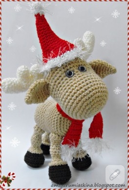 Amigurumi şaşkın geyik