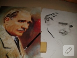 Karakalem Atatürk çalışması