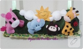 Keçe bebek odası süsü