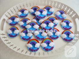 Keçe magnet – gökkuşağı (Dağhan)